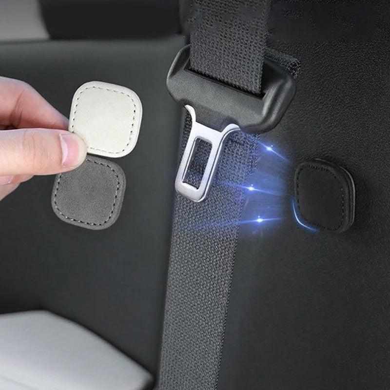 Magnetic Car Seat Belt Holder Clip Leather Seatbelt Limiter