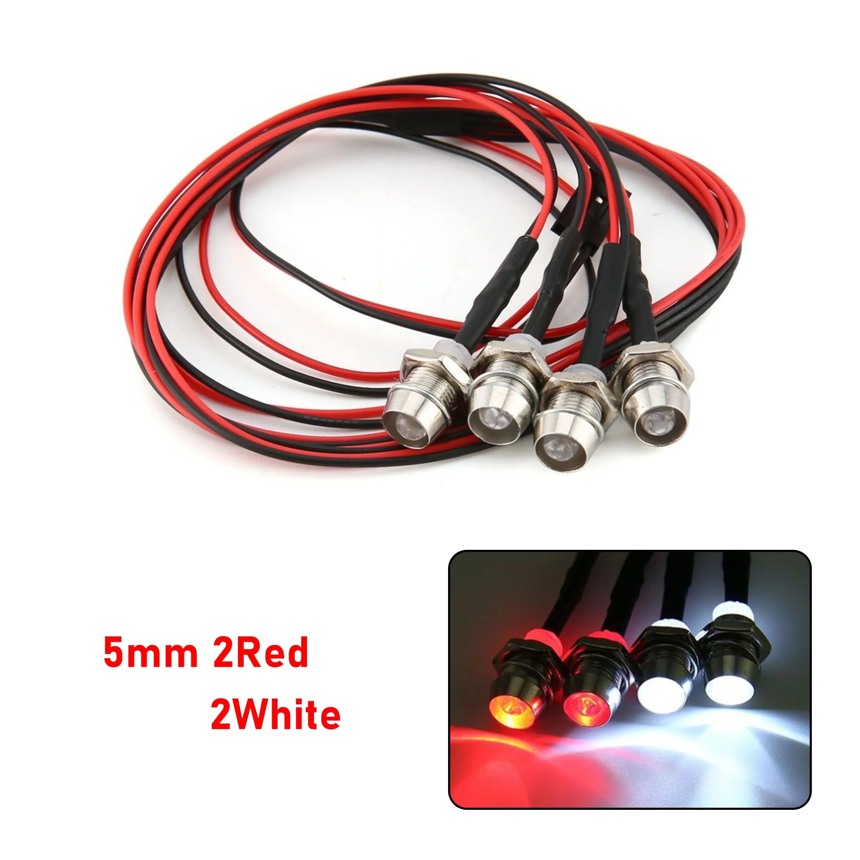 RC LED Light Kit Headlamps for 1/10 1/8 1/12 RC Car Truck Crawler Drift Car Headlig additional angle