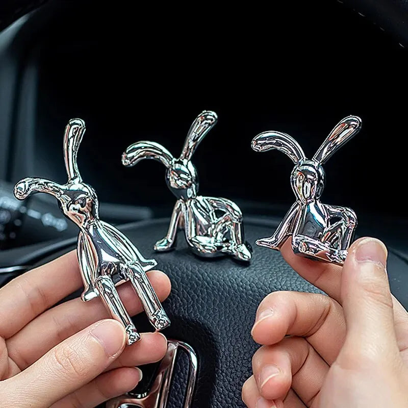 2PC Long-Eared Rabbit Double Statue Cartoon Decoration Accessories Living Room Bedr additional angle