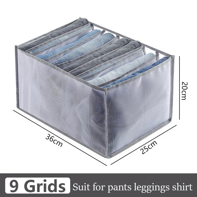 Jeans Organization Storage Box | Closet Drawer Organizer for Pants and Clothing additional angle