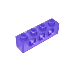 Gobricks GDS-625 Technical Brick 1x4 3-Hole | Compatible with Lego 3701 close-up view