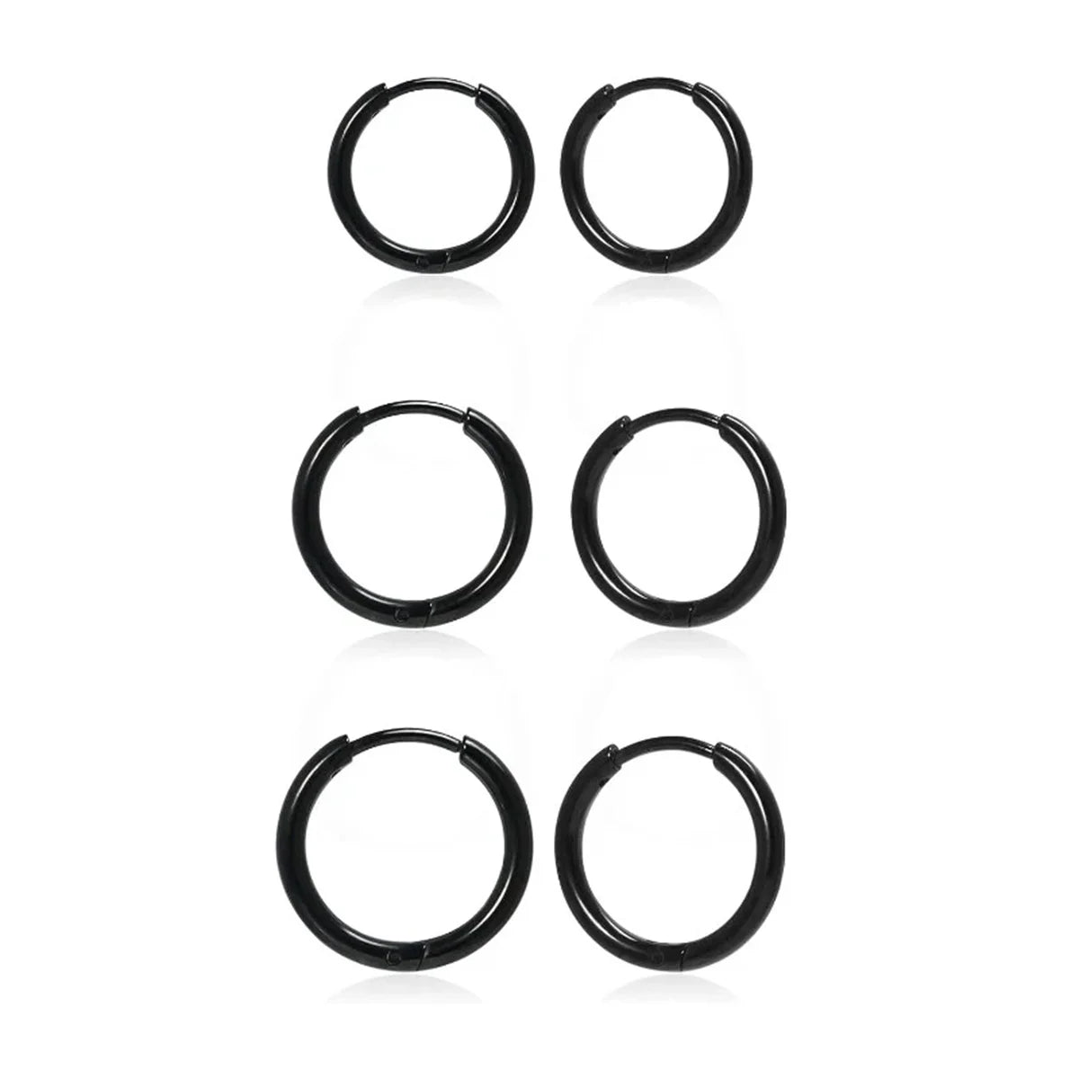 316L Stainless Steel Huggie Hoop Earrings | Hypoallergenic Cartilage Piercing Jewelry close-up view