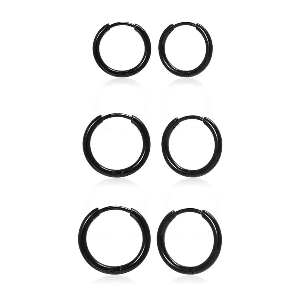 316L Stainless Steel Huggie Hoop Earrings | Hypoallergenic Cartilage Piercing Jewelry close-up view