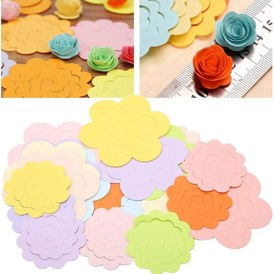 20/40pcs Roll Rose Flower Quilling Paper Strips Craft Make Paper Fake Flowers Kit for DIY Handmade Scrapbooking Quilling Sets