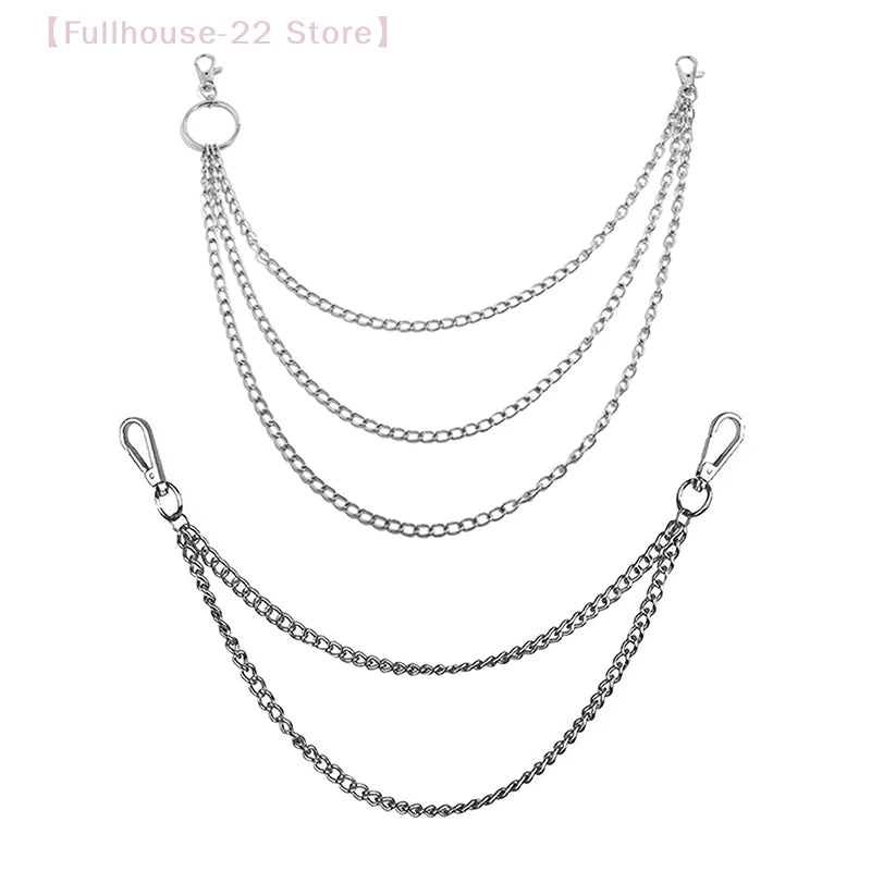 【MAX-22】1Pcs 2/3Layer Punk Hip-hop Long Metal Belt Chain Fashion Trousers Pant Waist lifestyle view
