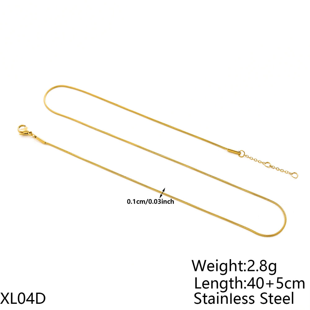Dainty Gold Layered Bead Chain Necklace | Stainless Steel Star Pendant Jewelry additional angle