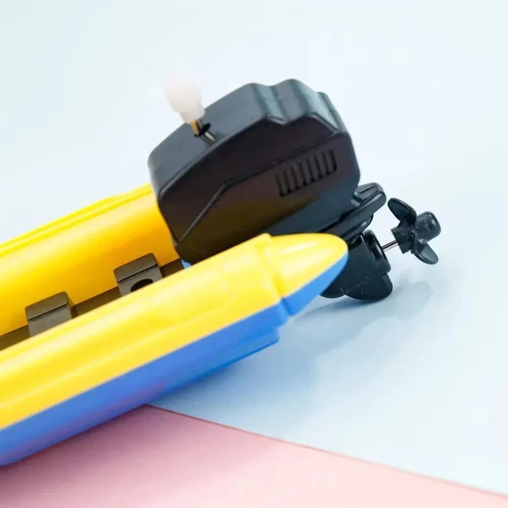 1pc Speed Boat Clockwork Toys Ship Wind Up Toy Float In Water Kids Toys Classic Batht lifestyle view