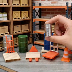 12 pcs Miniature Logistics Scene Accessories