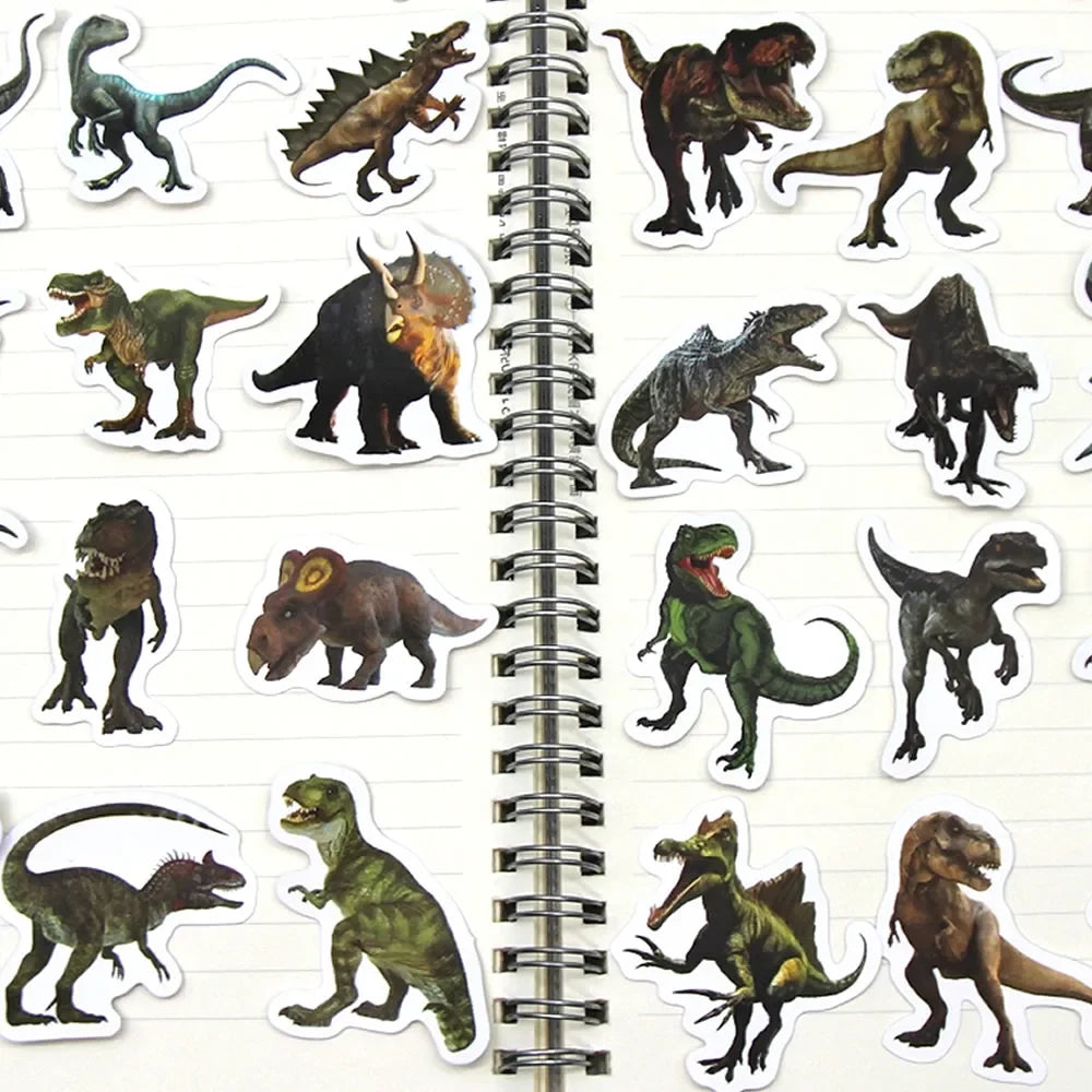 Funny Dinosaur Stickers | Waterproof Vinyl Decals for Laptop, Guitar, Bike & More detail view
