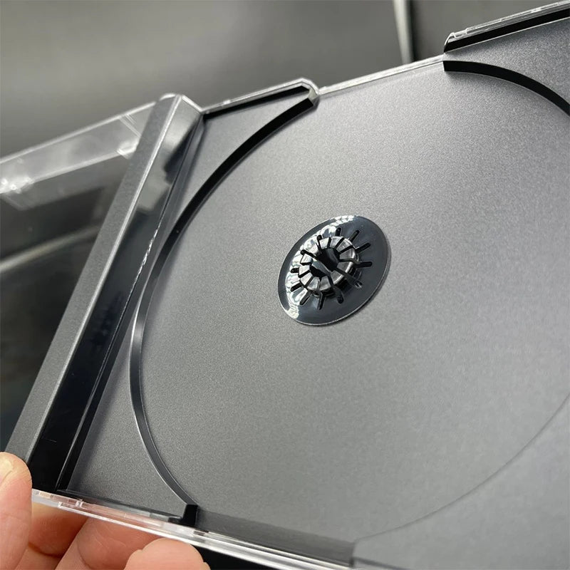 Clear PS1 Game Disc Storage Case | Transparent Single Disc Holder Bracket Box detail view