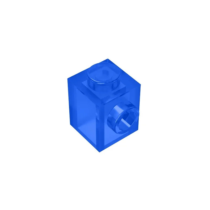 Gobricks GDS-635 BRICK 1X1 W. 1 KNOB | Single Side Bump Building Block Compatible with L detail view