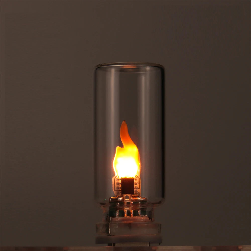 USB LED Flashing Candle Light | 5V Flame Night Light with Frosted Clear Glass and Tou alternate view