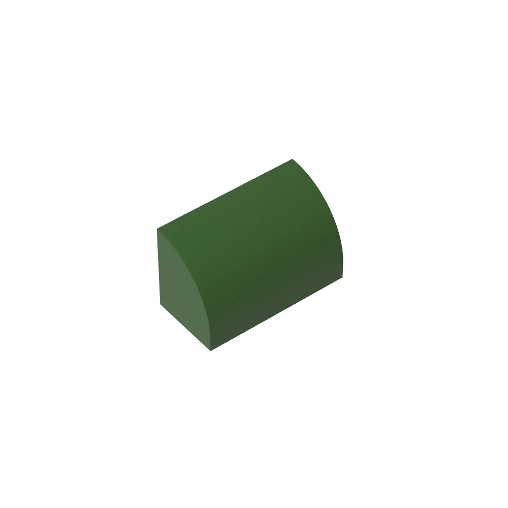 Gobricks GDS-M063 Curved Brick 1 x 2 x 1 No Studs | Compatible Building Block additional angle