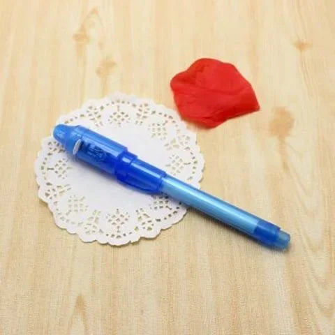 4pcs/lot Luminous Light Pen Magic Purple 2 In 1 UV Black Light Combo Drawing Invisibl alternate view