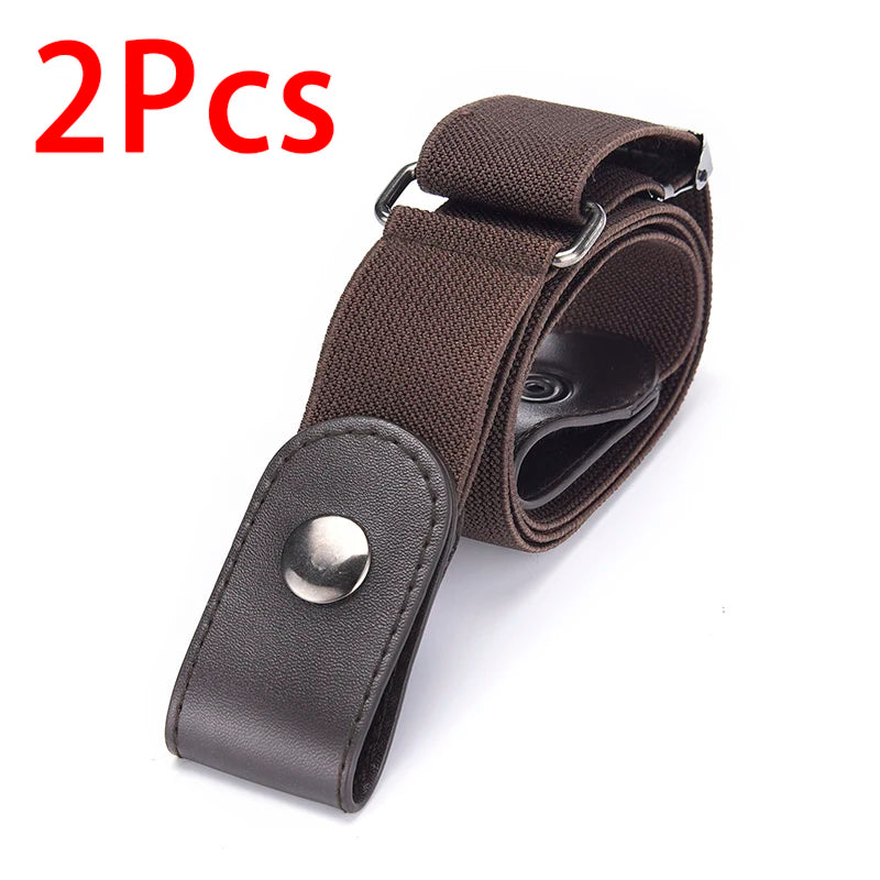 Simple And Fashionable Women'S Belt Elastic Lazy Men'S Belt Woven Invisible And Seamle close-up view