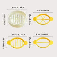 1pc Stainless Steel Egg Slicer | Handheld Multifunction Cutter for Eggs, Mushrooms, an close-up view