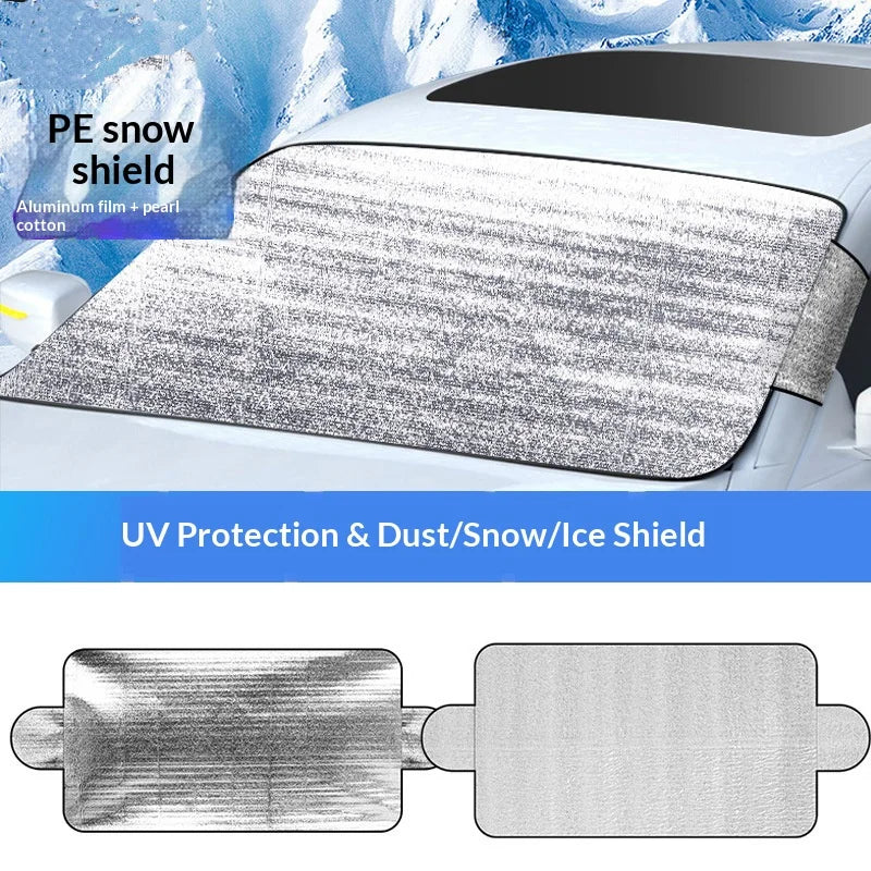 Car Windshield Snow Cover | PE Aluminum Film Winter Ice & Frost Shield alternate view
