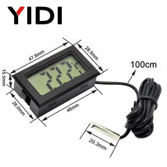 Mini LCD Digital Thermometer Hygrometer | Dual Probe Temperature Humidity Monitor detail view