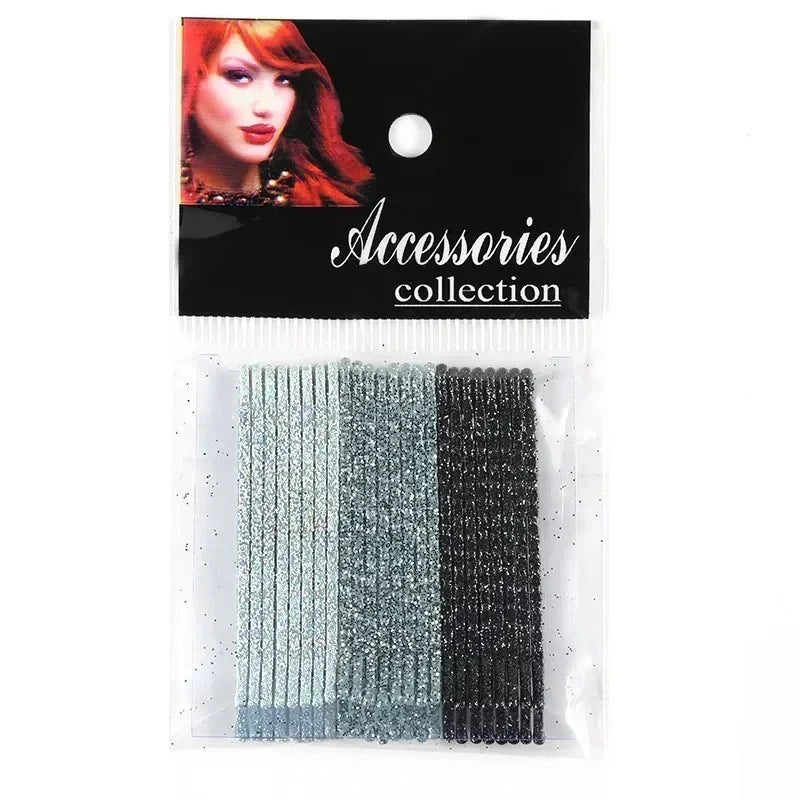 12/20pcs Solid Color Metal Hair Side Clips Curly Wavy Grips Bobby Pins Women Girls Ba lifestyle view
