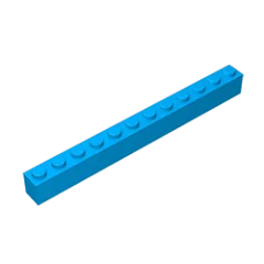 Gobricks GDS-538 Brick 1 x 12 | Compatible Building Block Pieces for DIY Construction detail view