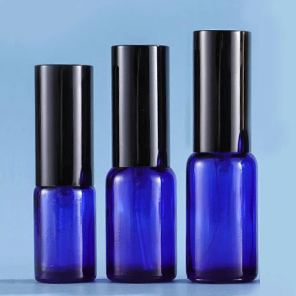15/30/50/100ml Essential Oil Spray Bottle Blue Fine Mist Perfume Atomizer Refillabl additional angle