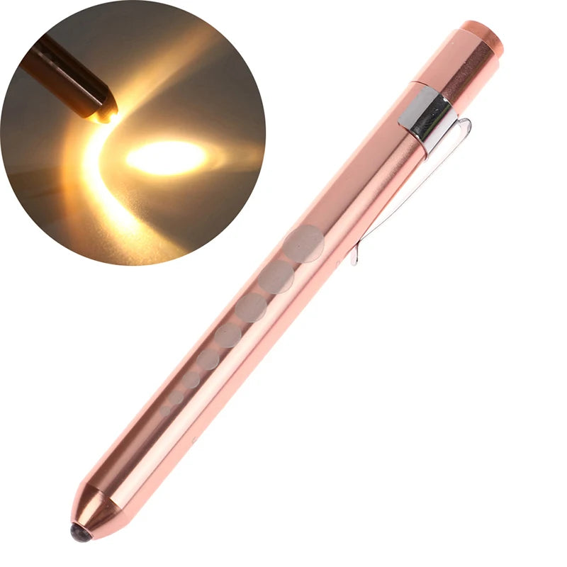 LED Medical Penlight with Pupil Gauge | Reusable Pocket Flashlight for Nurses and Doct close-up view