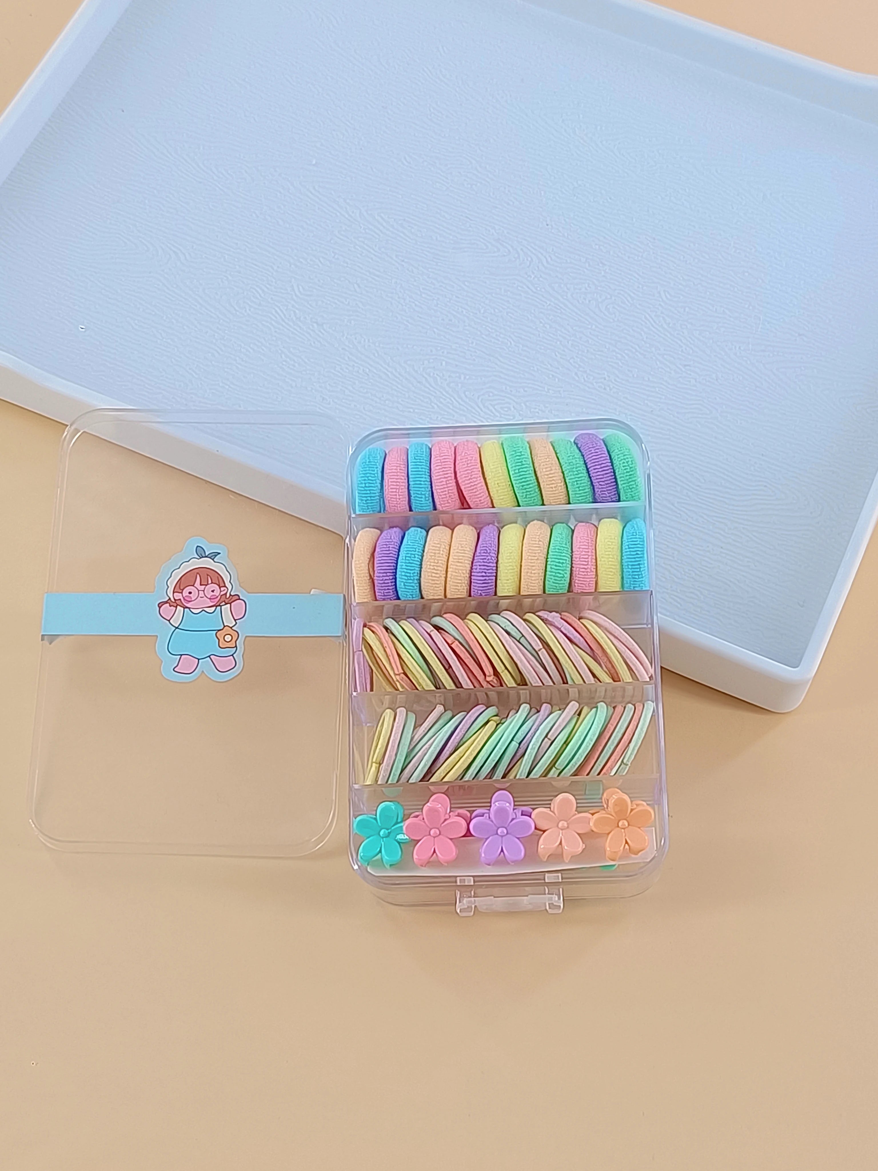 A large quantity of children's cute hair accessory set. Children's hair accessory combination set