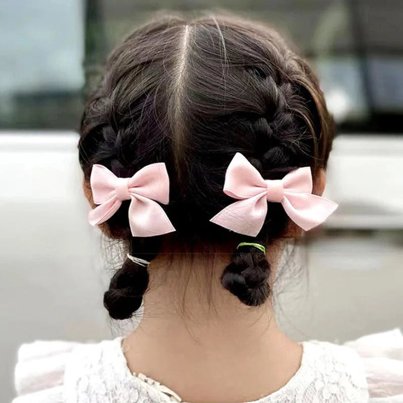 2Pcs Bow for Hair for Girls Sweet Ribbon Hair Barrette Hairpins for Baby Hair XKBJ12
