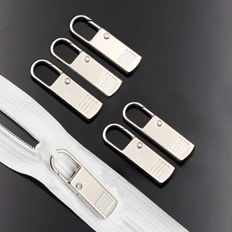 5/10PC Zipper Slider Puller Instant Zipper Repair Kit Replacement Broken Buckle Travel B detail view