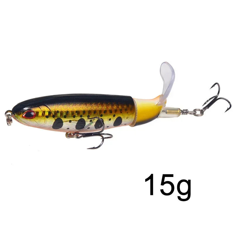 1 Pcs 10cm/14cm Topwater Fishing Lure Whopper Popper Artificial Bait Hard Plopper S additional angle
