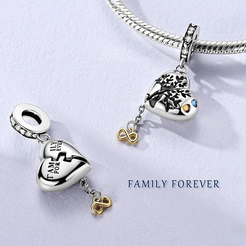 New 925 Sterling Silver Openable Charm Beads Matryoshka Mummy Easter Egg Whale Pendant close-up view
