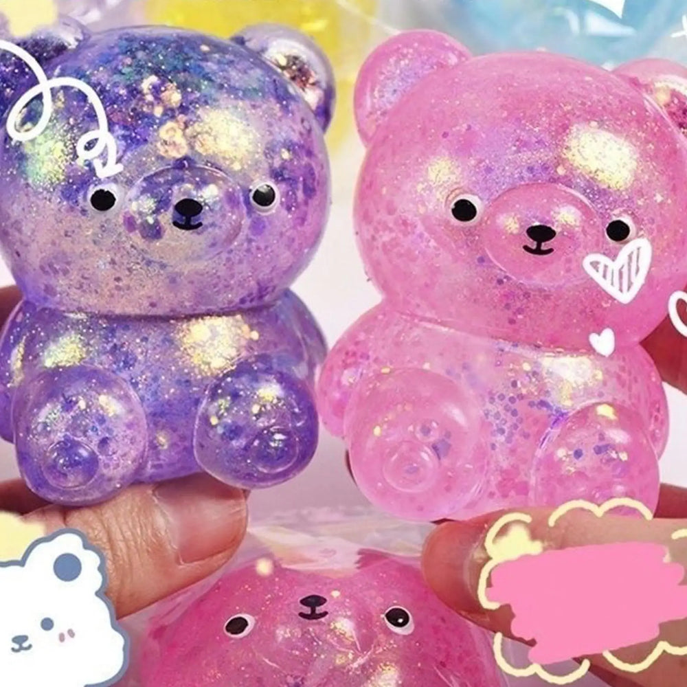 Slow Rising Fidget Bear Toy | Cute Squeeze Animal Stress Relief Gift close-up view