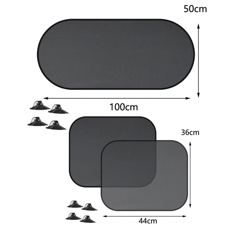 1-5Pcs Universal Car Sunshades Foldable Auto Side Window Rear Windscreen Mesh Sunshade Cover Car Windshield Accessories Exterior