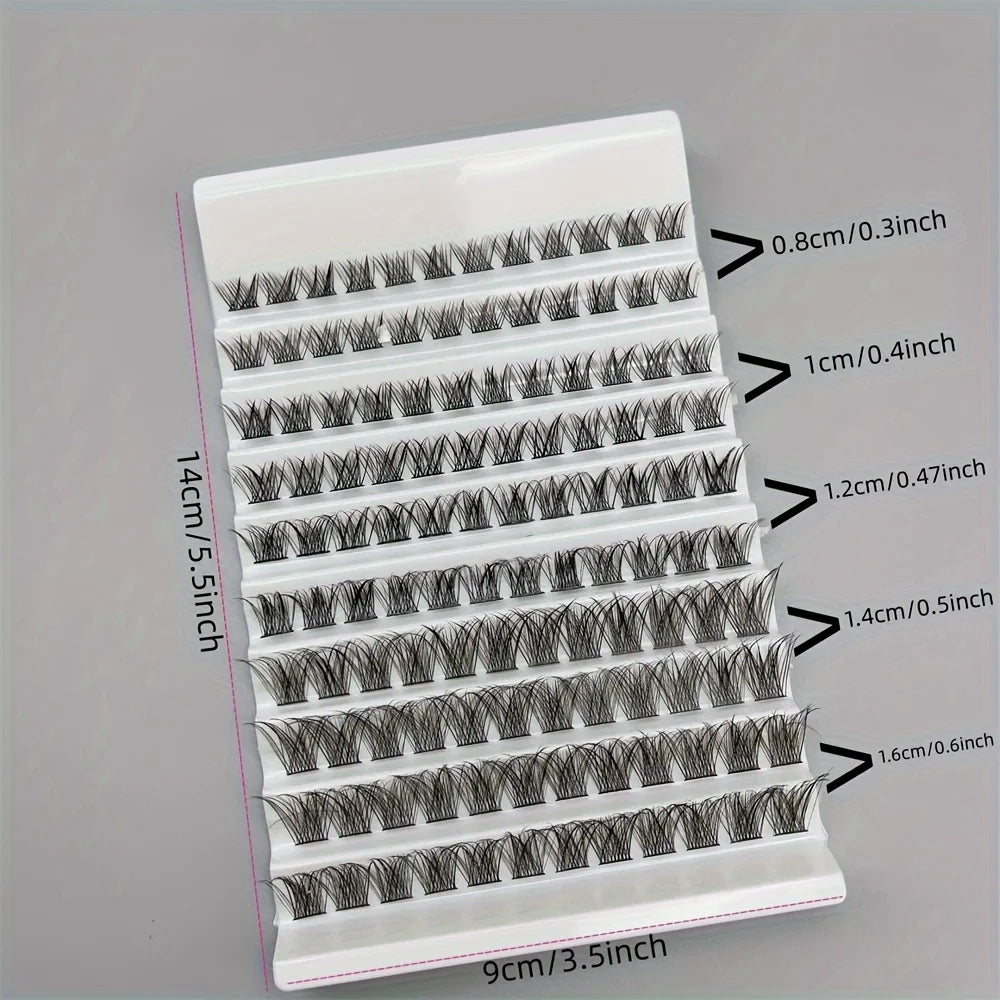 10 Rows Single Cluster Fluffy Lash Natural Look Eyelash Extensions 8-16MM Mixed Lengt lifestyle view