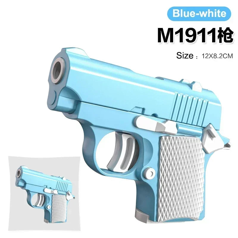 Mini 1911 3D Printed Fidget Toy | Adult Stress Relief Decompression Gift close-up view