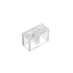Educational Assemblage Gobricks Brick 1 x 2 without Bottom Tube | Compatible with Lego 3 detail view
