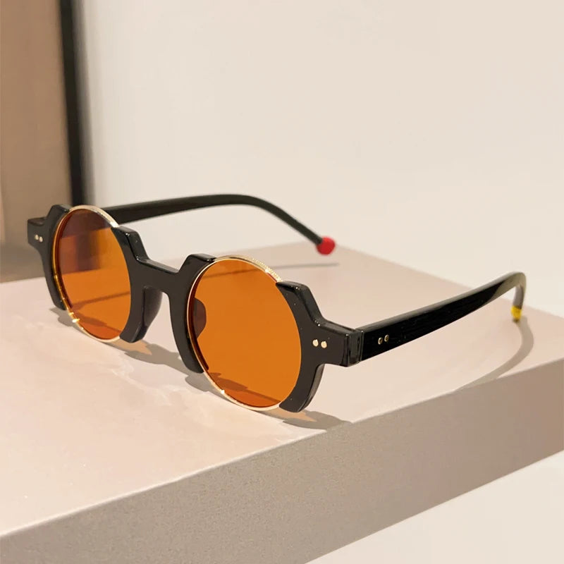 KAMMPT Round Sunglasses Men 2025 close-up view