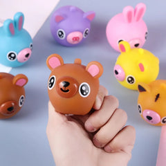 Screaming Pigs Squeeze Animal Ball Out with Sound Screaming Decompression Rubber Squea close-up view