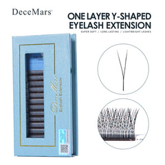 DeceMars 2D Y-Shape Velvet Eyelash Extensions | Salon-Grade Lash Flares