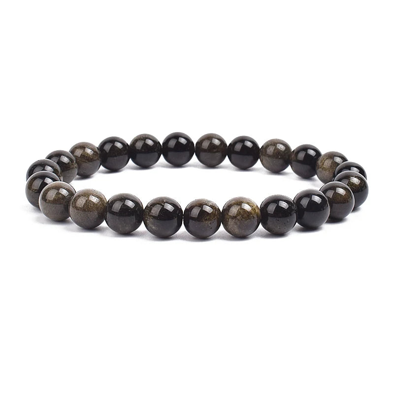 Natural Stone Beads Bracelet For Women Men Amethysts Crystal Quartzs Aquamarines Jades J detail view