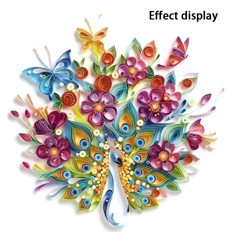 120pcs/pack Rainbow Paper Quilling Strips Set 5mm 53cm Flower Gift Paper For Craft additional angle