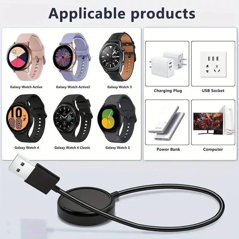 Portable Magnetic Wireless Charger Dock for Samsung Galaxy Watch – USB Charging Stand - Onlytenbucks.com