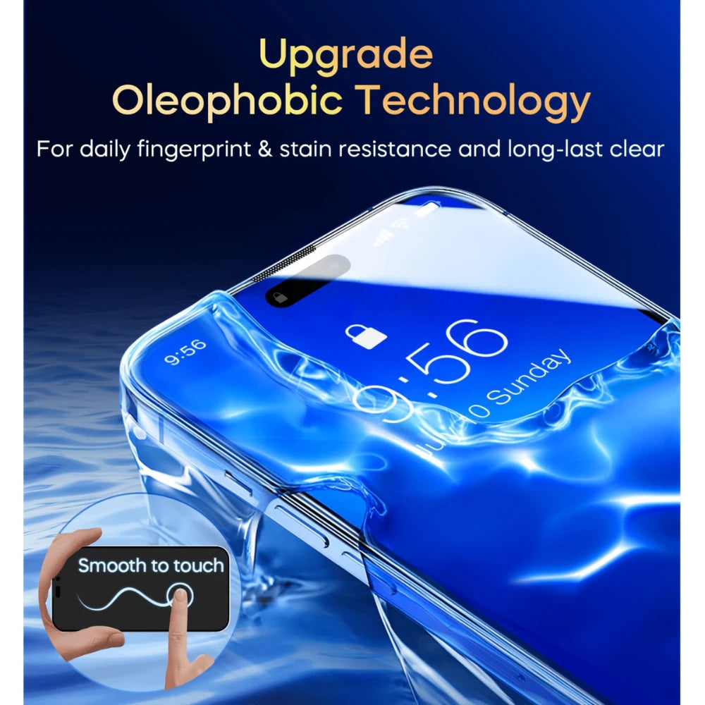 NNBILI 3pc Ultra HD Tempered Glass Screen Protector | Full Coverage with Auto-Alignme lifestyle view