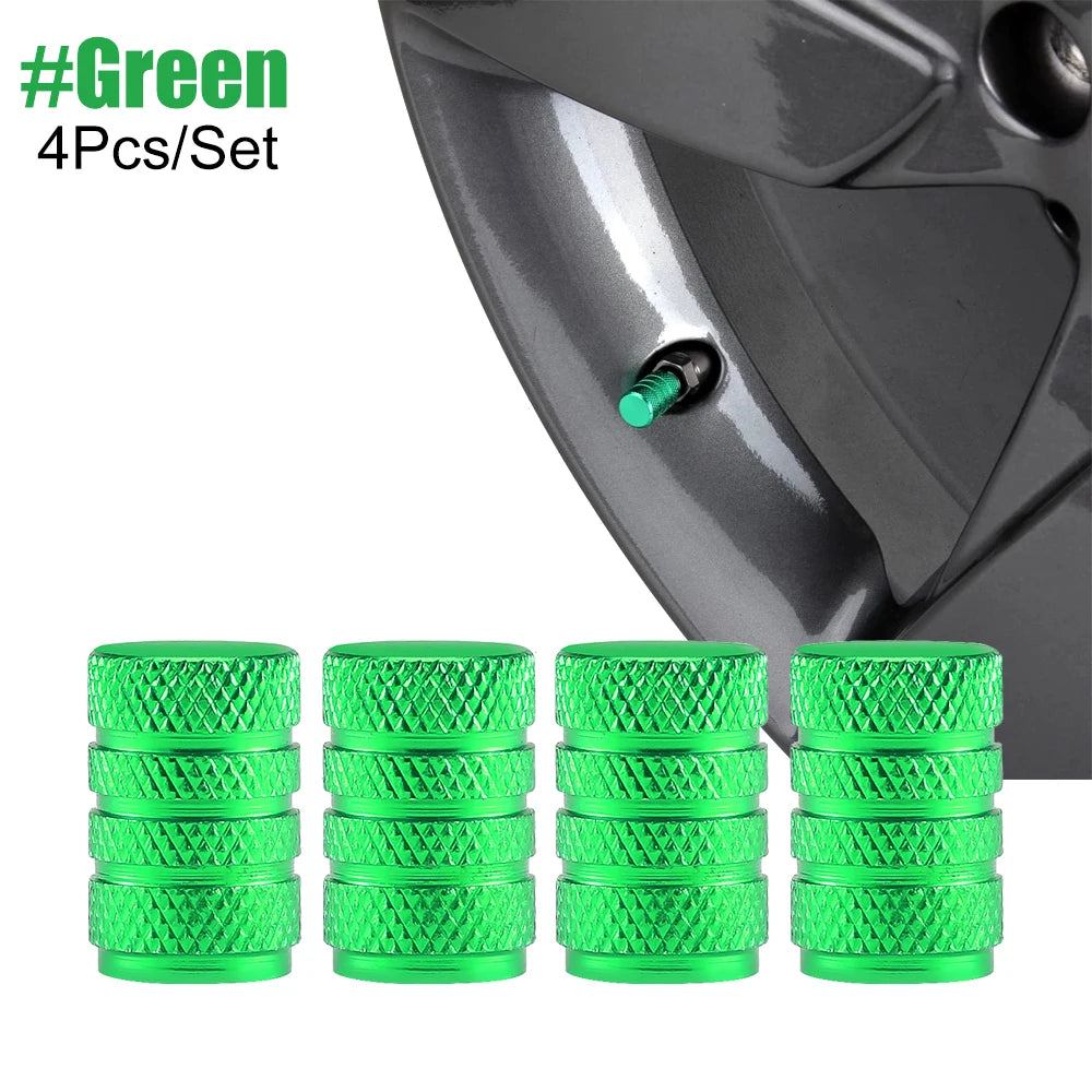 Aluminum Tire Valve Caps, Dustproof Stem Covers for Car Truck Bike additional angle