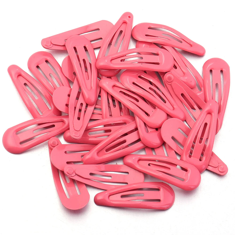 30pcs 3cm Colorful BB Hair Clips Girls Water Drop Shape Hairpin Cute Princess Barrette S detail view