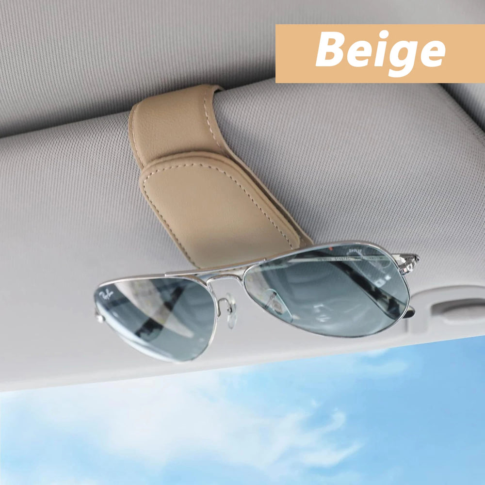 Sunglasses Holder Is Suitable for Car Sun shades Magnetic Leather Sunglasses Clip and Ti detail view
