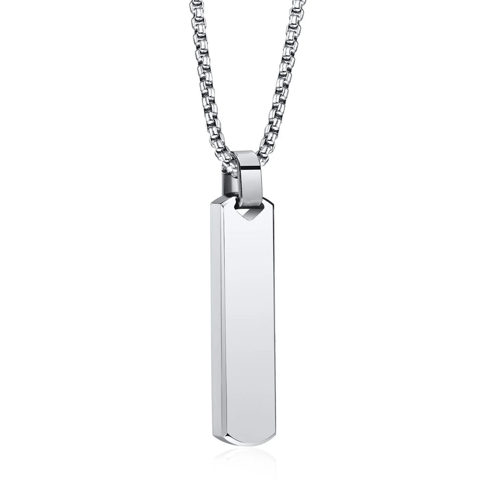 2pcs Vertical Layer Necklaces for Men Boys,Wateproof Stainless Steel Cuban Chain Coll alternate view