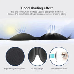 3D Contoured Sleep Eye Mask for Deep Sleep | Ergonomic Light Blocking Blindfold detail view