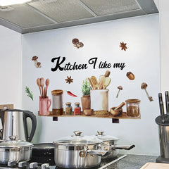 Removable Flower and Butterfly Wall Stickers | Waterproof PVC Wall Decals for Kitchen close-up view