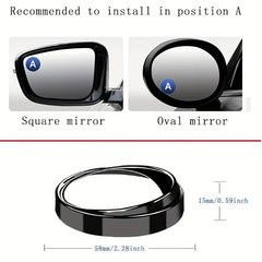 Car sticker small round mirror! 360 degree blind spot reversing assist - ultra high defi detail view